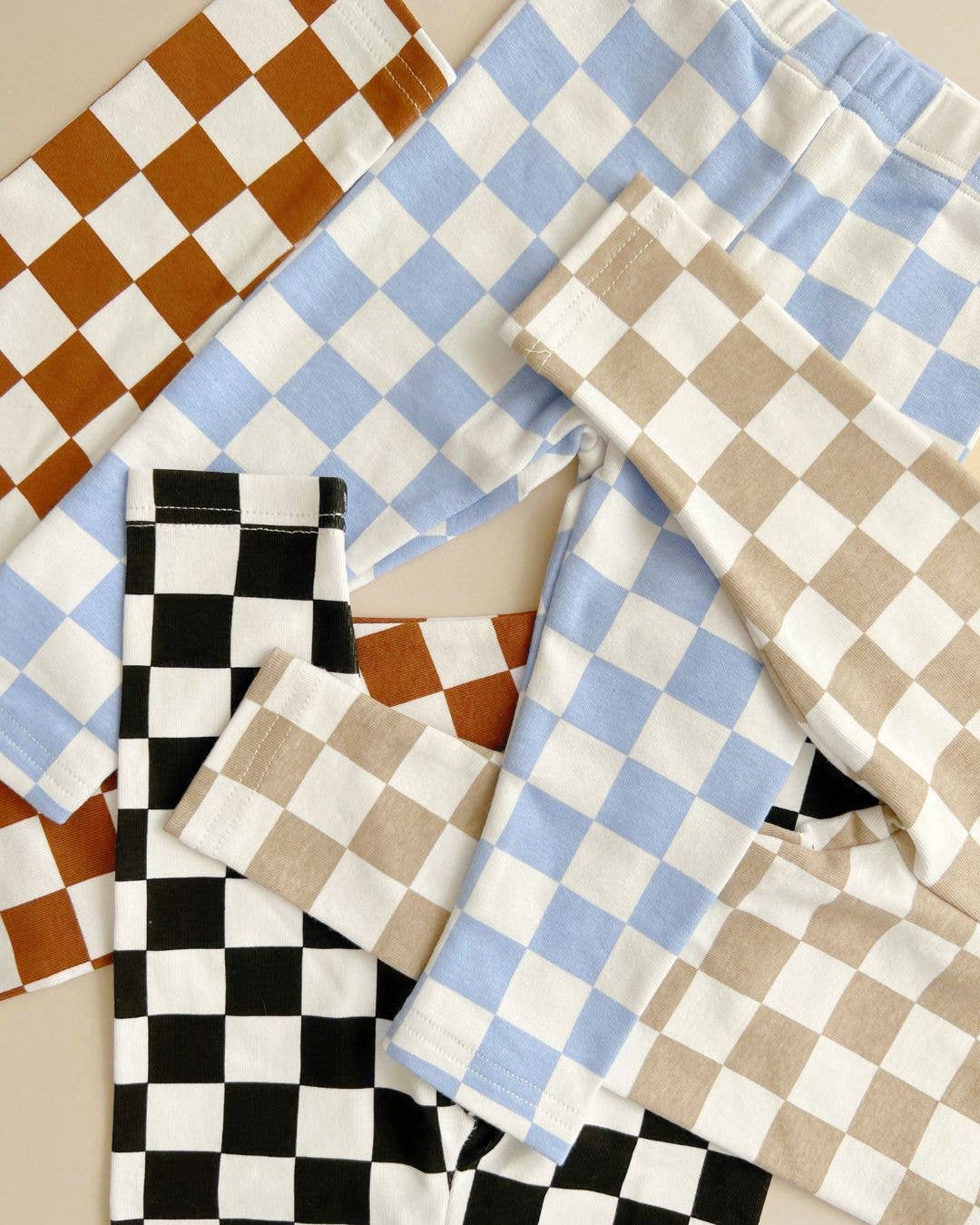 Checkered Leggings | Latte: 4T