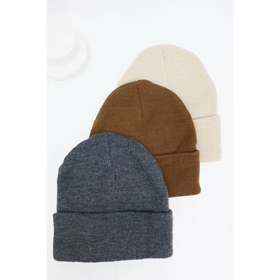 Classic Knit Beanies: MIX COLOR / ONE