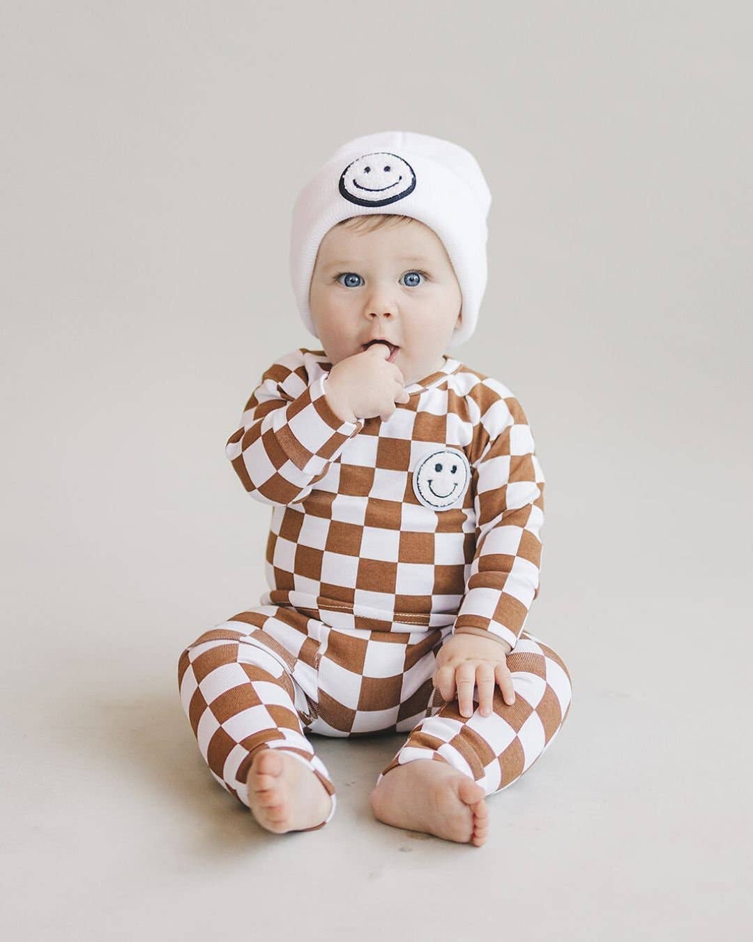 Checkered Smiley Lounge Set | Copper: 5T